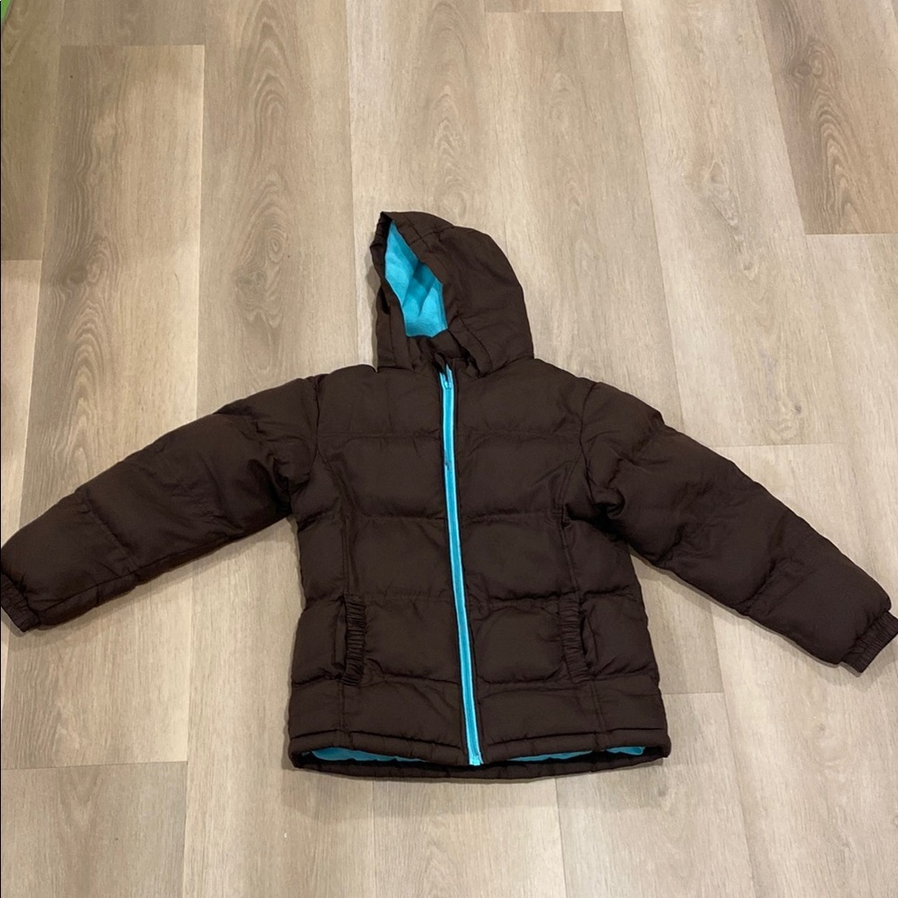 Cherokee Brown Jacket with Teal Interior Girls L 10-12